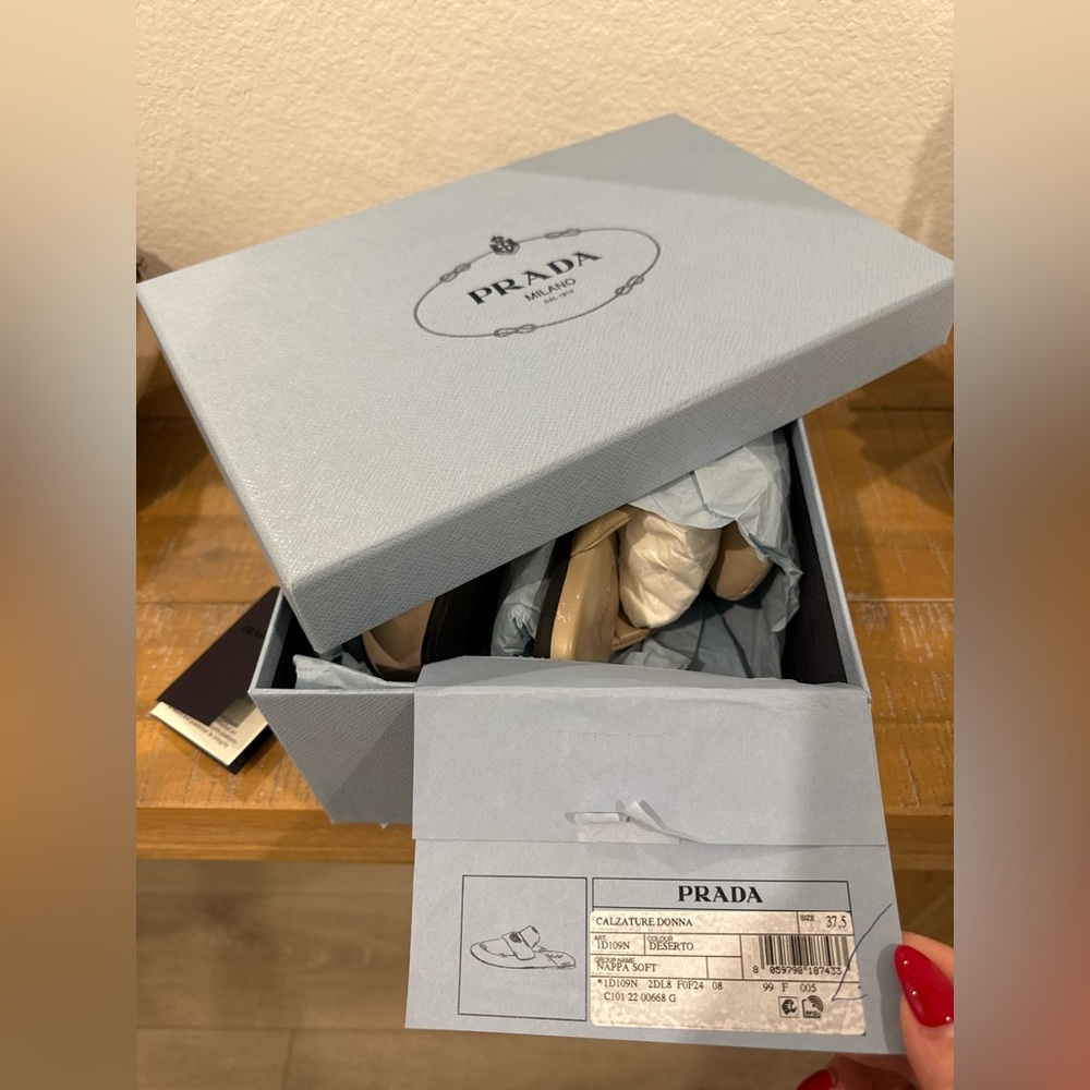 Prada Women's Cream Mules - Picture 3 of 3